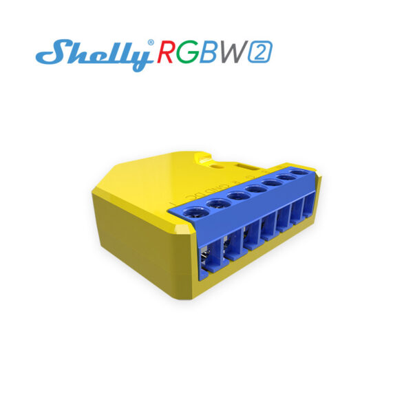 Controler inteligent Shelly RGBW2, Wi-Fi, control benzi si becuri LED
