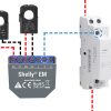 Shelly EM - releu Wi-Fi 2 canale, monitorizare consum de energie, controler de contact